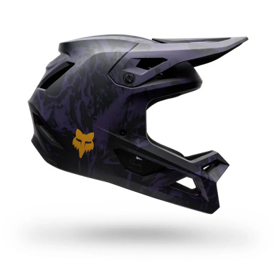 Rampage Image Print Full Face Mountain Bike Helmet in Plum Purple