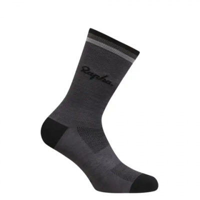 Rapha Logo Socks in Grey and Black