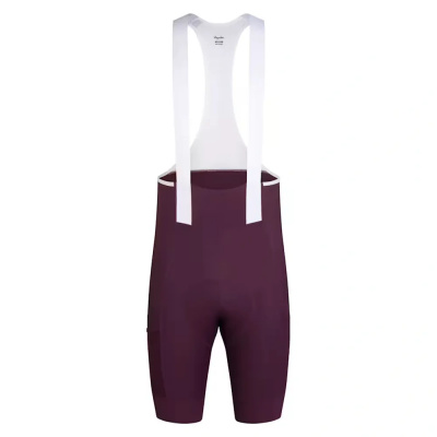 Rapha Men's Brevet Element Cargo Bib Shorts in Plum and White