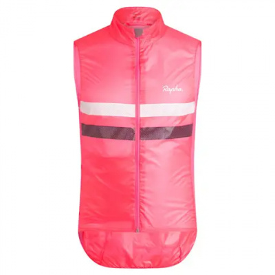Rapha Mens Brevet Gilet in Hi-Vis Pink