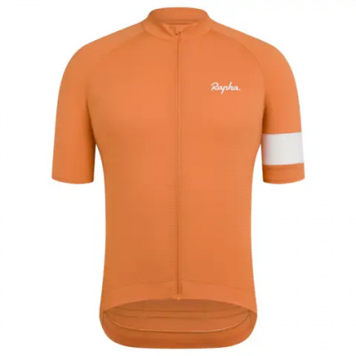 Rapha Men's Core Lightweight Short Sleeve Cycling Jersey in Dusted Orange and White