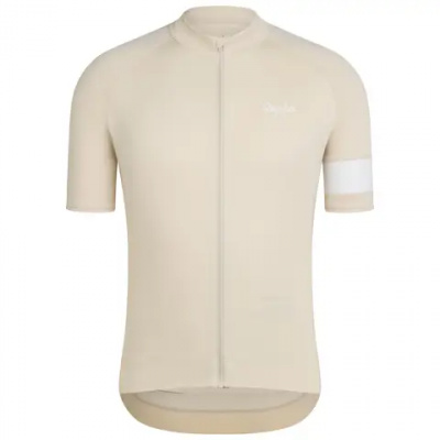 Rapha Men's Core Short Sleeve Cycling Jersey in Bone and White