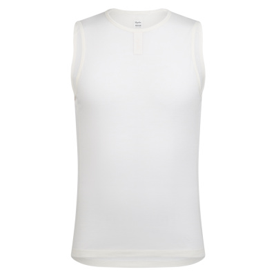 Rapha Men's Merino Lightweight Sleeveless Base Layer in Cream and White
