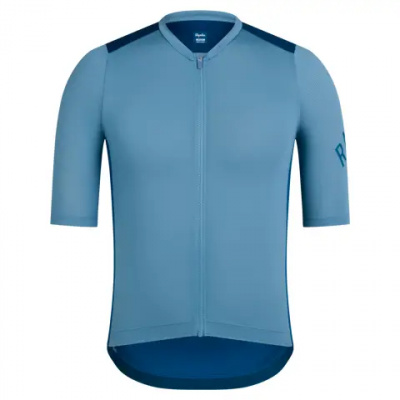 Rapha Men's Pro Team Short Sleeve Cycling Jersey in Dusted Blue and Jewelled Blue