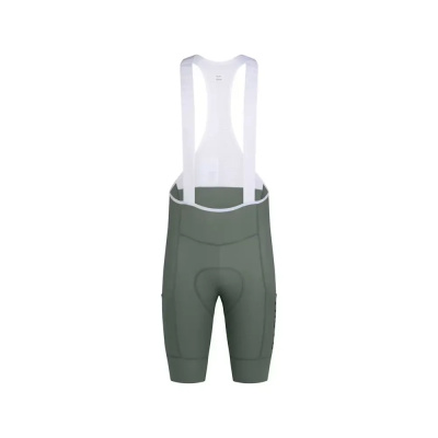 Rapha Men's Regular Pro Team Cargo Bib Shorts in Laurel and White