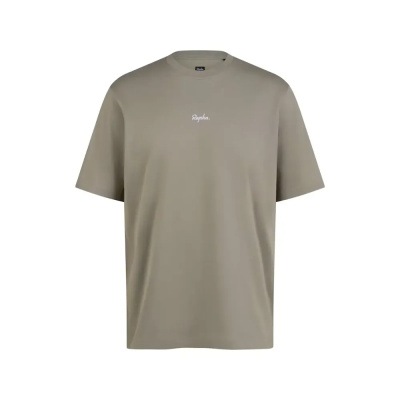 Rapha Regular Cotton T-Shirt in Khaki and White