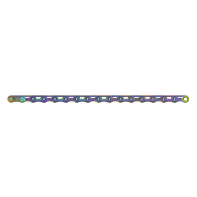 Sram Red E1 114 Links 12 Speed Flattop Chain with Powerlock in Rainbow