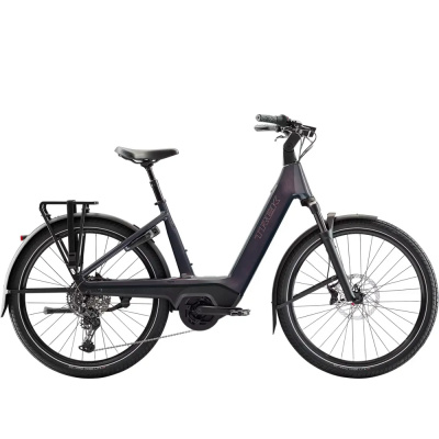 TREK Charter+ 5 R10 540Wh Lowstep Electric Hybrid Bike in Covellite Blue