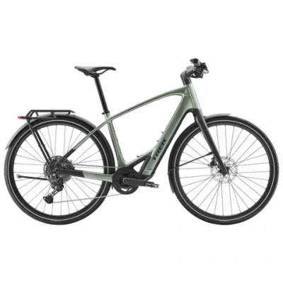TREK FX+ 7 360Wh Electric Hybrid Bike in Lichen Green