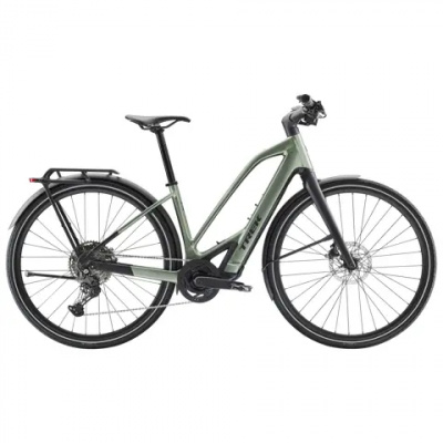 TREK FX+ 7 Midstep 360Wh Electric Hybrid Bike in Lichen Green