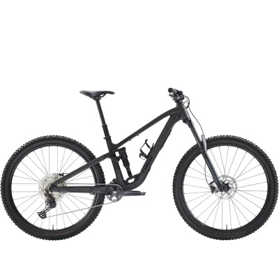 TREK Fuel EX 5 Fuel Full Suspension Mountain Bike in Lithium Grey and Trek Black Splatter