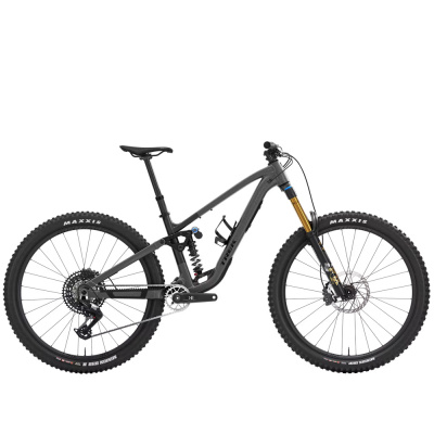 TREK Fuel LX 9 Eagle 90 Gen 7 Full Suspension Mountain Bike in Lithium Grey and Trek Black Splatter