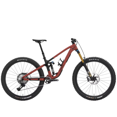 TREK Fuel LX 9 XT Di2 Gen 7 Full Suspension Mountain Bike in Matte Sedona Red and Pennyflake Splatter