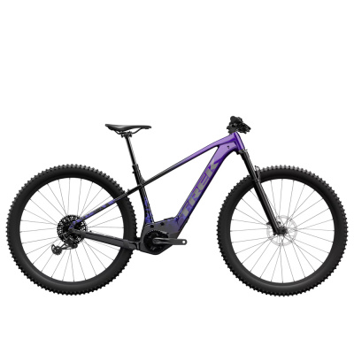 TREK Marlin+ 8 Electric Mountain Bike in Purple Flip and Black Fade