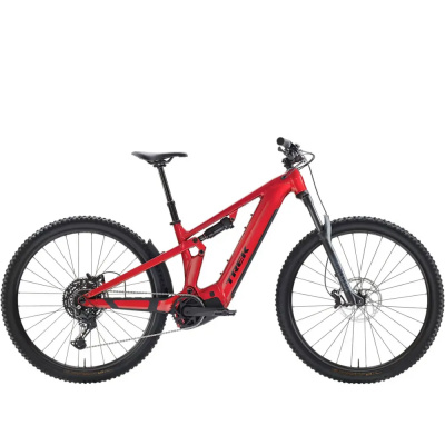 TREK Powerfly FS+ 4 Gen 4 800Wh Full Suspension Electric Mountain Bike in Fury Red
