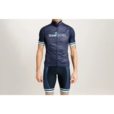 Team Cycles Windshield Cycling Gilet in Navy Blue