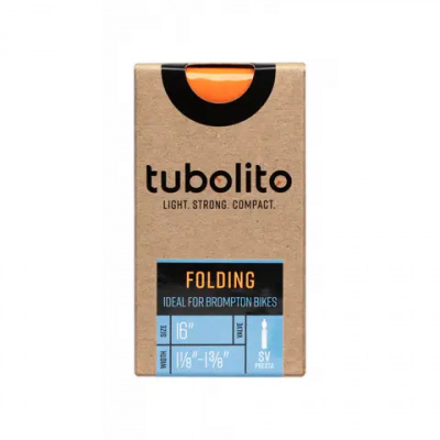 Tubolito Tubo Folding Bike Lightweight Inner Tube in Neon Orange - 16 x 11/8-13/8