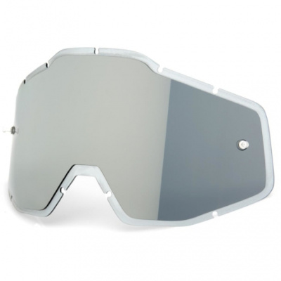 100% Accuri/Racecraft/Strata Anti-Fog Injected Lens Silver Flash Mirror Smoke
