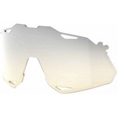 100% Hypercraft XS Replacement Polycarbonate Lens- Lowlight Yellow Silver Mirror