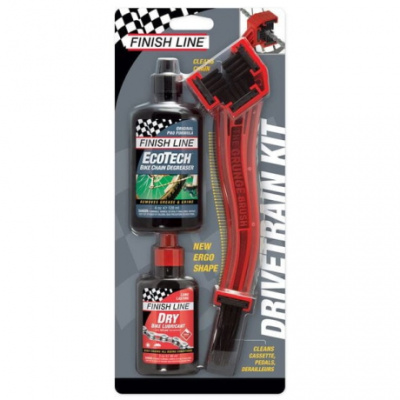 Finish Line Starter Kit Pack - Ecotech Degreaser / Dry Lube / Grunge Brush