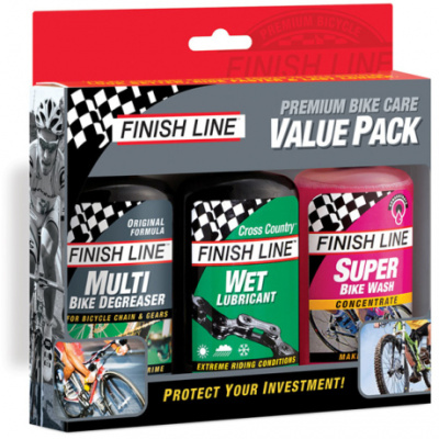 Finish Line Winter Value Pack - Multi Degreaser / SuperBike Wash / Wet Lube