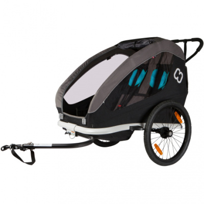 Hamax Traveller Twin Child Bike Trailer BLACKGREY