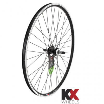 KX Wheels KX Hybrid 700C Doublewall Solid Screw On Wheel Rim Brake in Rear