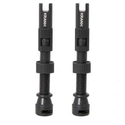 KranX Fast Flow Alloy Tubeless Valves Pair 44mm