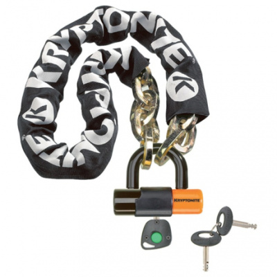 Kryptonite New York Chain (12 mm/100 cm) - w/ Evo Series 4 Disc Lock 14mm Sold Secure Gold