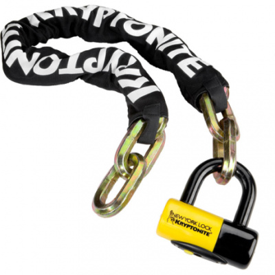 Kryptonite New York Fahgettaboudit Chain 14mm x And NY Disc Lock Sold Secure Diamond