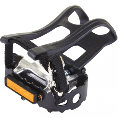 M Part Essential Alloy pedals including toe clips and straps 916 inch thread