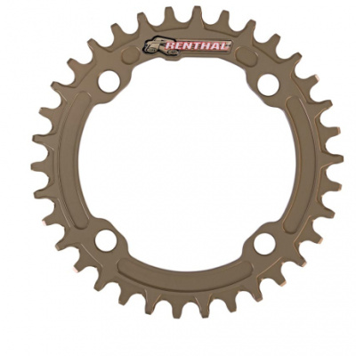 Renthal 1XR 4-Arm 104BCD Chainrings Alternating 1.8 / 3.5mm width teeth. 7075 T6 aluminium. Superlight. 32t, 34t, 36t & 38t