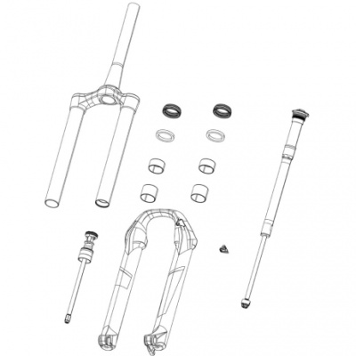 Rock Shox ROCKSHOX COMPRESSION DAMPER MOCO DNA SID BREBA RL 1315 REMOTE ADJ 10MM WKNOBS BLACK MY13 PUSHLOC ONLY A2A