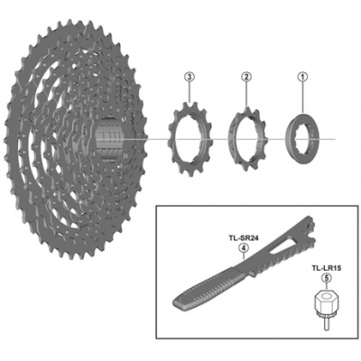 Shimano CS-HG81-10 sprocket wheel 11T built in spacer type
