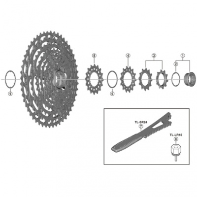 Shimano CS-M9100 low spacer