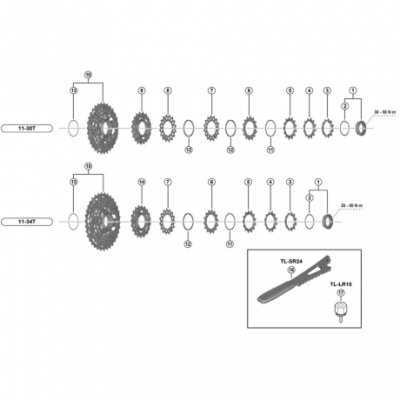Shimano CS-R8100 spacer B