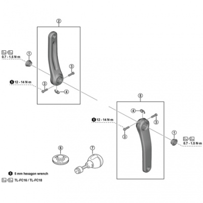 Shimano FC-M8100 crank arm fixing bolt