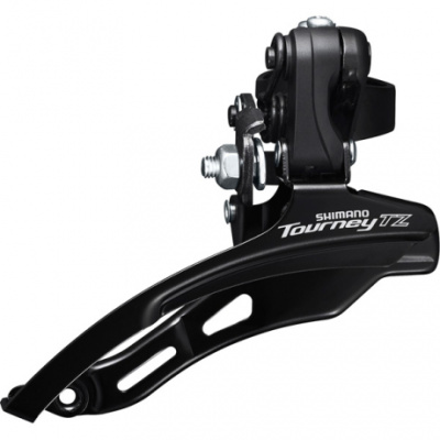 Shimano FD-TZ500 6-speed MTB front derailleur  down swing  top pull  31.8mm  66-69  42T