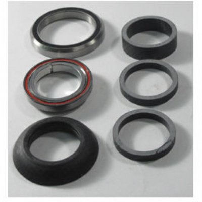 Specialized HDS COMPLETE  INTEGRATED  1-1/8 UPPER  1-3/8 LOWER  45X45 DEG  48MM CARBON TOP COVER  W/ CARBON SPACERS (NO CROWN RACE)