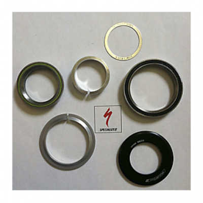 Specialized HDS COMPLETE  INTEGRATED  1-1/8 UPPER  1.5 LOWER  45X45 DEG  FLUSH 49MM TOP COVER (H2388)  W/ MICRO SHIM & SPLIT CROWN RACE