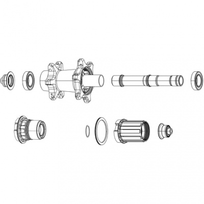 Sram SPARE  HUB FREEHUB KIT COGNITION V2 NSW DISC BRAKE  RIM BRAKE XDR