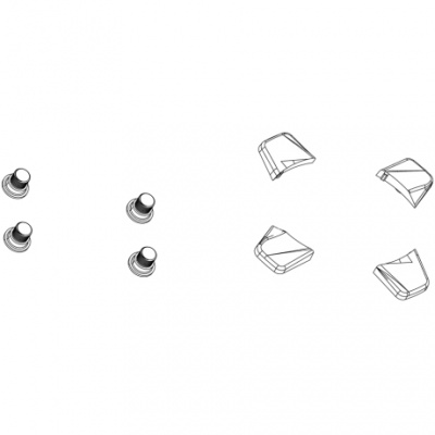Sram Spare  Chainring Bolt Kit 4x1 M8x65x34 Aluminum Including Bolt Covers  Qty 4