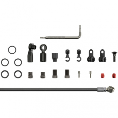 Sram Spare  Disc Brake Hydraulic Hose Kit  Beveled Banjo 2000mmblk Inc Banjo Fittings  Flat MountRed22Force22Rival22Force 1Force CX1Apex1 HRDS700  200