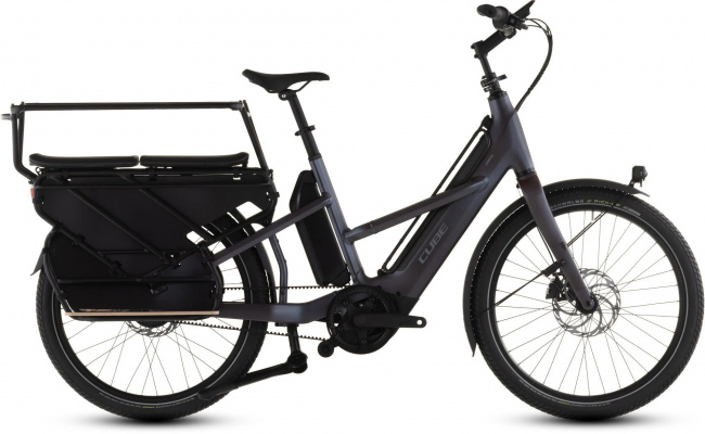 Cube 2026 Longtail Hybrid Comfort Family 800 Electric Cargo Bike With Belt Drive & Hub Gears