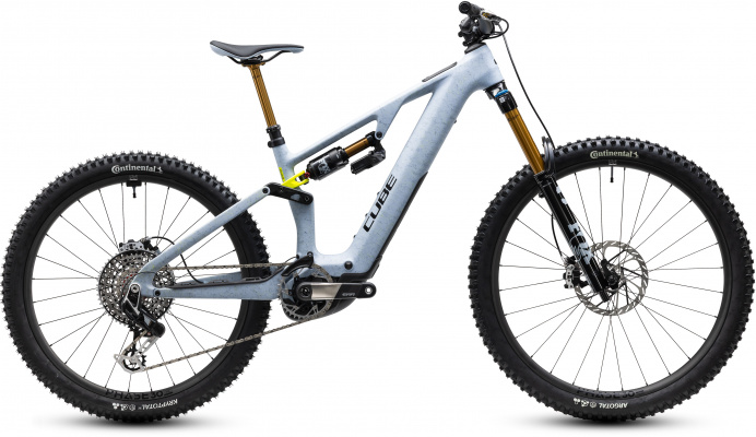 Cube 2027 AMS Hybrid ONE77 C:62 Super TM Electric Full Suspension Mountain Bike in Artichoke & Lime