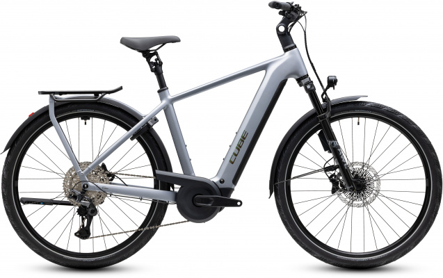 Cube 2027 Kathmandu Hybrid EXC 800 Electric Bike in Slate Grey & Chrome