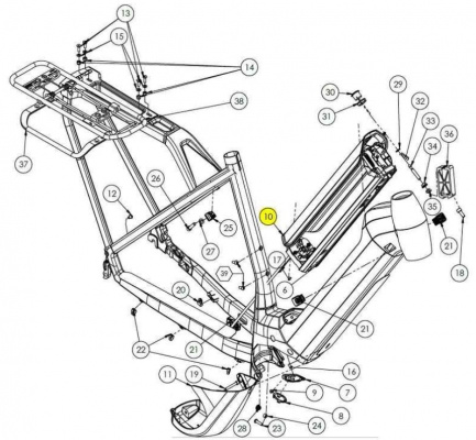Cube Battery Cover Downtube Frame 3249