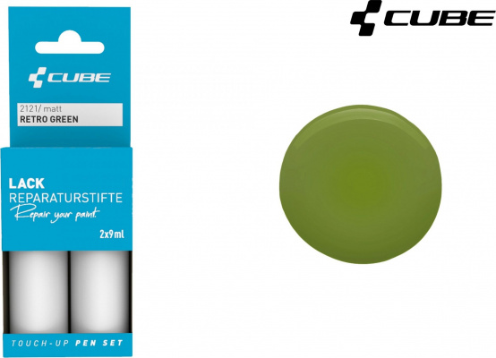 Cube Touch Up Pen Set Retro Green Matt (Deep Green 'n' Black) 2121