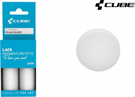 Cube Touch Up Pen Set in Polar Silver Matt (PolarsilvernBlack / Silver Black) 2173 Polar Silver Matt
