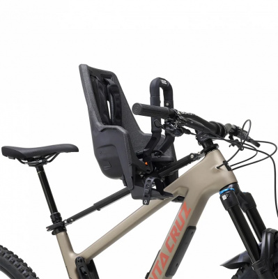 Kids Ride Shotgun Pro Evo Child Bike Seat + Handlebars Combo Black